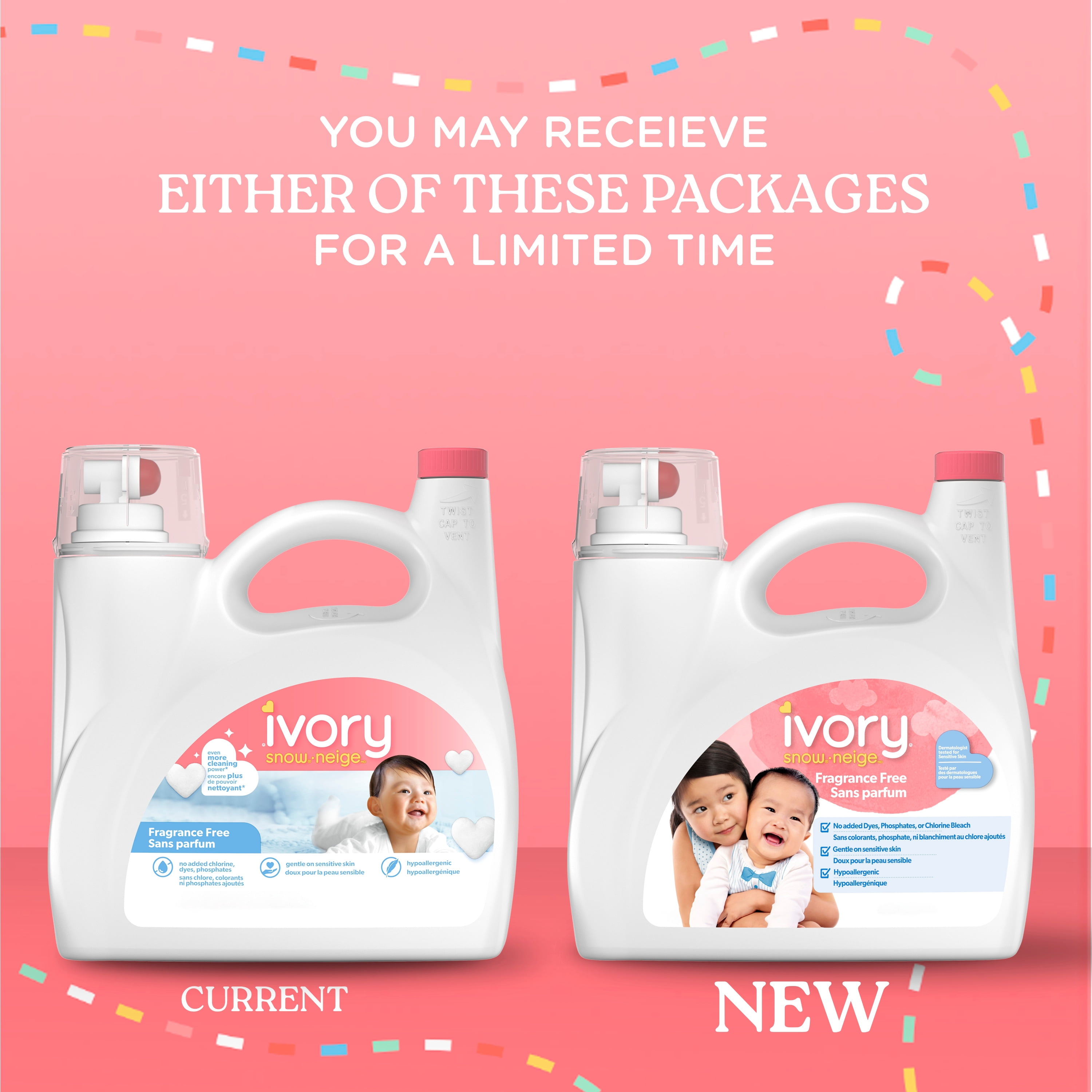 Ivory Snow Free Liquid Laundry Detergent, 3.2 L, 80 Loads, Laundry Detergent for Sensitive Skin, Dermatologist tested