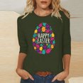 thumbnail image 1 of EGNMCR Easter Chemises Imprimées pour Femmes T-Shirts Graphiques pour Femmes Chemises Mode Femme Décontracté Noël Imprimé Col Rond Blouse Imprimée Manches 3/4 T-Shirt Blouses T-Shirts pour Femmes, 1 of 4
