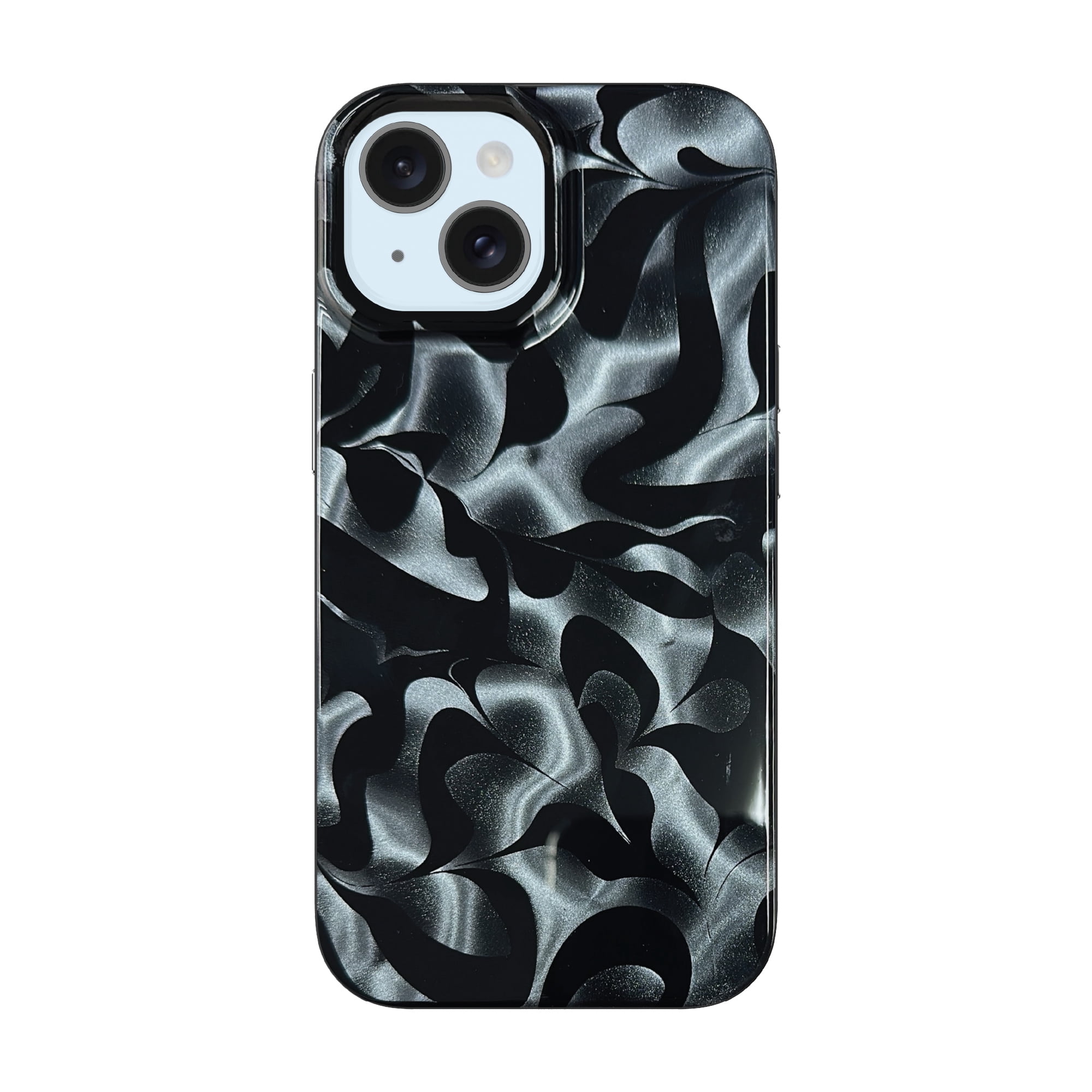 Black Holographic Phone Case for iPhone 17e / iPhone 16e / iPhone 15 / iPhone 14 / iPhone 13