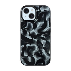 Étui de téléphone holographique noir pour iPhone 17e / iPhone 16e / iPhone 15 / iPhone 14 / iPhone 13