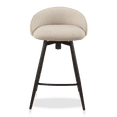 thumbnail image 3 of Bouclair Beige Fabric and Metal Bar Stool, 3 of 4