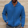 thumbnail image 1 of LOVZFMLL Jackets for Men's Solid Color Hooded Cardigan Loose Casual Sports Zipper Sweatshirt Jacket, 1 of 9