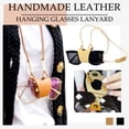 thumbnail image 2 of Handmade Leather Glasses Lanyard Sunglasses Hanging Neck Chain Glasses Case Anti Fall Loss Lanyards Reading Eyewear Clip Ropes, 2 of 9