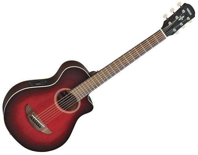 Yamaha APXT2 3/4 Scale Acoustic Electric Guitar Dark Red Burst Finish