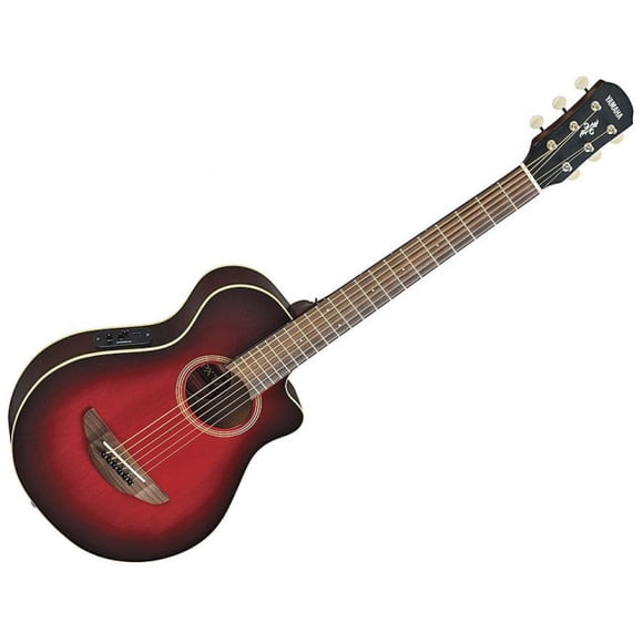 Yamaha APXT2 3/4 Scale Acoustic Electric Guitar Dark Red Burst Finish