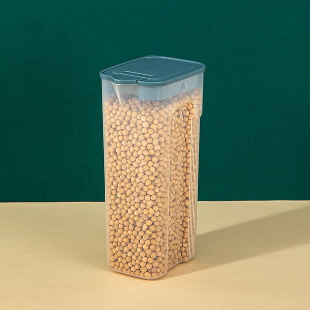 Meitianfacai Airtight Cereal Storage Container With Lids, Clear Airtight Kitchen Food Storage Container For Grain, Sugar, Flour, Rice, Nut, Snacks