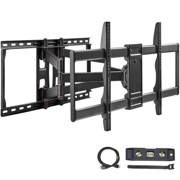 KFFKFF Flexible TV Wall Bracket for 37-90 inch Screens, Adjustable Swivel and Tilt Mount with Four Extendable Arms, Supports up to 165 lbs, Compatible with VESA 600x400mm