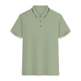 thumbnail image 1 of EOYWHK T-Shirts pour Hommes 4TG Compression Ajustée Chemise de Golf Col Rabattu Manches Courtes Couleur Unie Blouse de Bureau Liquidation, 1 of 3