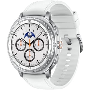 Rénovés Samsung SM-L500 Galaxy Watch8 Classique 46mm GPS Smartwatch avec AI Assistant, Entraîneur de sommeil, Suivi de la condition physique, Blanc