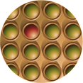 thumbnail image 1 of Ahgly Company Tapis Rond Lavable en Machine Intérieur Transitionnel Brun Selle, 4 Pieds Rond, 1 of 7