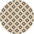 thumbnail image 1 of Ahgly Company Tapis d'Intérieur Rond Lavable en Machine Beige Blé Transitionnel, 4 Pieds Rond, 1 of 7