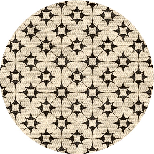 Ahgly Company Tapis d'Intérieur Rond Lavable en Machine Beige Blé Transitionnel, 4 Pieds Rond