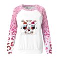 thumbnail image 4 of TIMIFIS Chandails de Noël pour Femmes Décontractés Mignons avec Verre de Vin et Bonnet du Père Noël Imprimés, Col Rond, Chandails à Enfiler, Chandail à Manches Longues d'Hiver, Cadeaux de Noël, 4 of 4