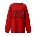 thumbnail image 5 of Liquidation d'Hiver pour Femmes Mode Femmes Décontracté Imprimé Col Rond Manches Longues T-Shirt Ample Blouse d'Automne Pull Sans Capuche Chandails en Molleton Courbes Tenues d'Hiver pour Femmes en Liquidation, 5 of 5