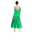 thumbnail image 2 of RUNQHUI Robe de Danse de Salon pour Femmes avec Strass, Professionnelle, Moderne, pour Valse, Tango, Compétition, Verte, Taille g, 2 of 7