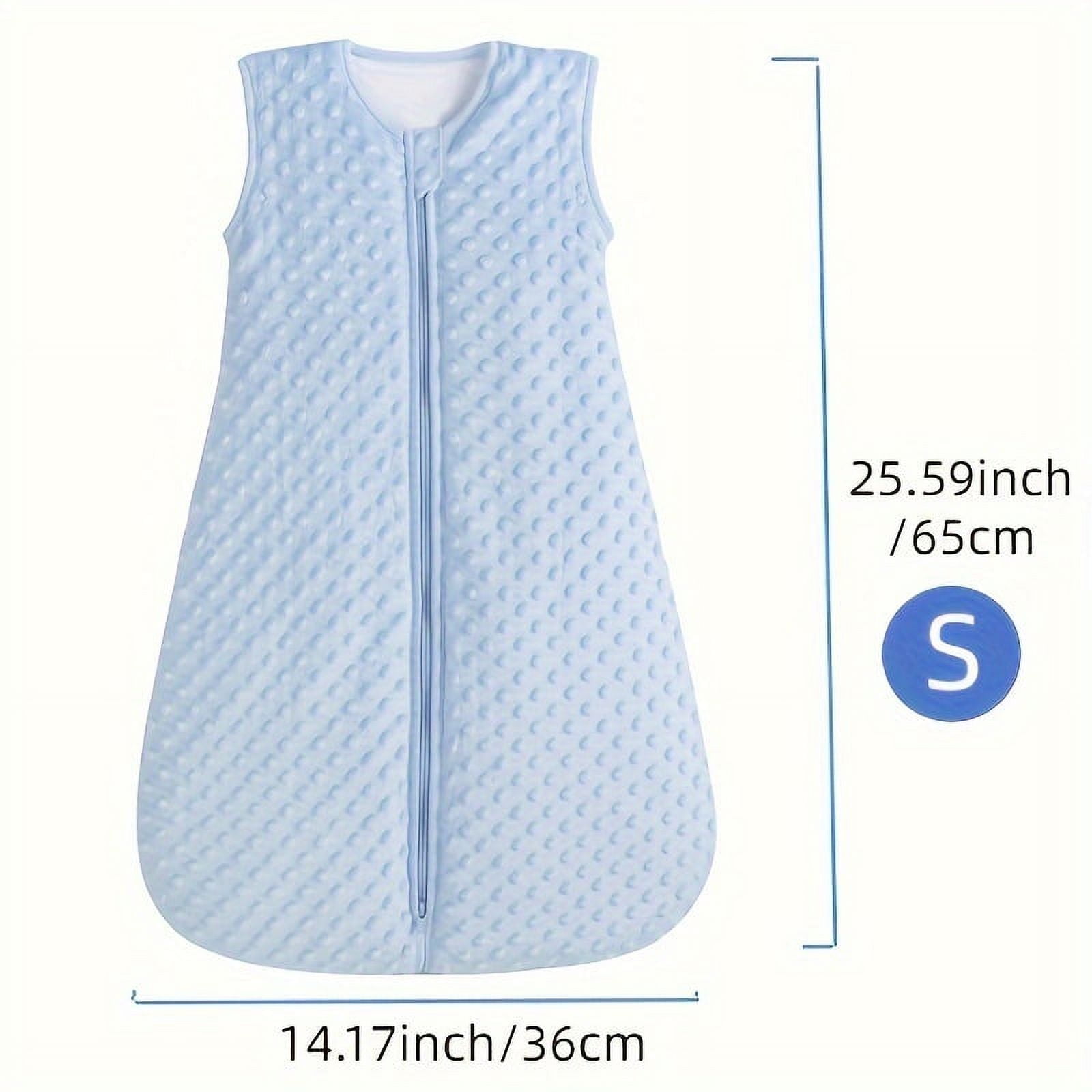 Addfst Super Soft Cotton Baby Sleeping Bag 2.5 Tog With 2-Way Zipper Winter And Spring Sleep Sack For Boys & Girls 0-2 Years Old! Plush Minky Dot For