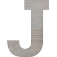 thumbnail image 1 of Wooden Block Letters, Unfinished 10'' Rockwell J, Craft, 1 of 1