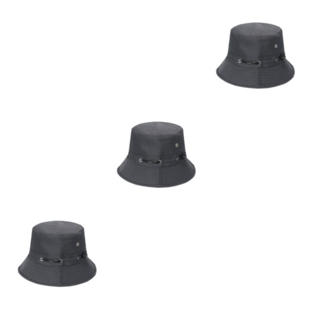 Thinsony Polyester Breathable Fisherman Cap For Sun Protection And Comfort Sunscreen Fisherman Cap Hat Summer darkgray 58cm 3Set