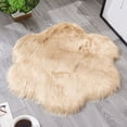 thumbnail image 2 of Pompotops Wool Imitation Sheepskin Rugs Faux Non Slip Bedroom Carpet Mats Clearance, 2 of 2