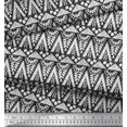 thumbnail image 3 of Soimoi Poly Georgette Fabric Geometric & Floral Block Printed Fabric 1 Yard 42 Inch Wide, 3 of 3