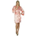 thumbnail image 2 of Bimba Women Short Satin Getting Ready Robe Bridesmaid Kimono Sleeve Coverup, 2 of 8