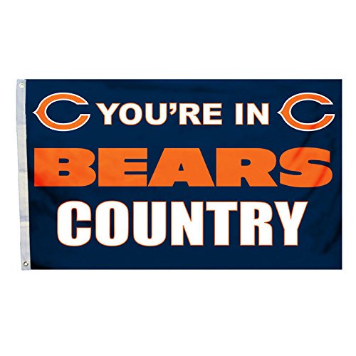 QIFEIHA Chicago Bears Drapeau Bannière 3 X 5 Pieds Drapeau