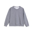 thumbnail image 3 of WUANDIXFA Longues Chandails à Manches pour Fille Automne Chandail à Manches Longues pour Filles Chandail Confortable Doux à la Mode et Décontracté Chandail à Manches Longues à Col Rond pour Filles Gris Foncé, 3-4 Ans, 3 of 5