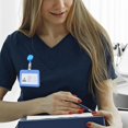 thumbnail image 3 of Esquirla Reel Holder Cartoon Key Reel for Teachers Nursing Assistants Employees Blue, 3 of 8