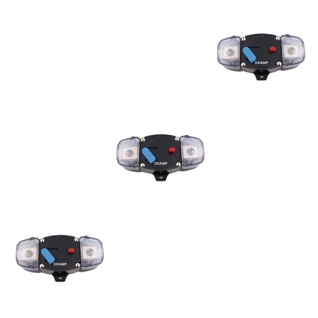 Decodeary Disjoncteur en Plastique Professionnel Réinitialisable Protection contre les Surcharges Accessoires de Haut-Parleur de Camion Automobile 300A 3Ensemble