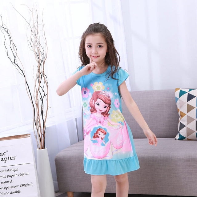 Toddler Night Gown Little Girls Princess Pajamas Dress