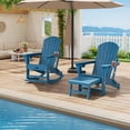 thumbnail image 3 of YUSAZENS Rocking Adirondack Chairs - Folding Rocking Chair with Footrest, Outdoor Chair with Retractable Ottoman and Cup Holder Blue, 3 of 8