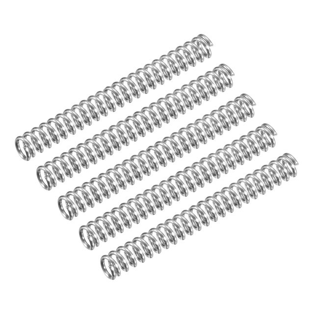 Unique Bargains Ressort de Compression, Lot de 5 en Acier Inoxydable 304, Diamètre 3 mm, Fil 0,5 mm, Longueur 25 mm