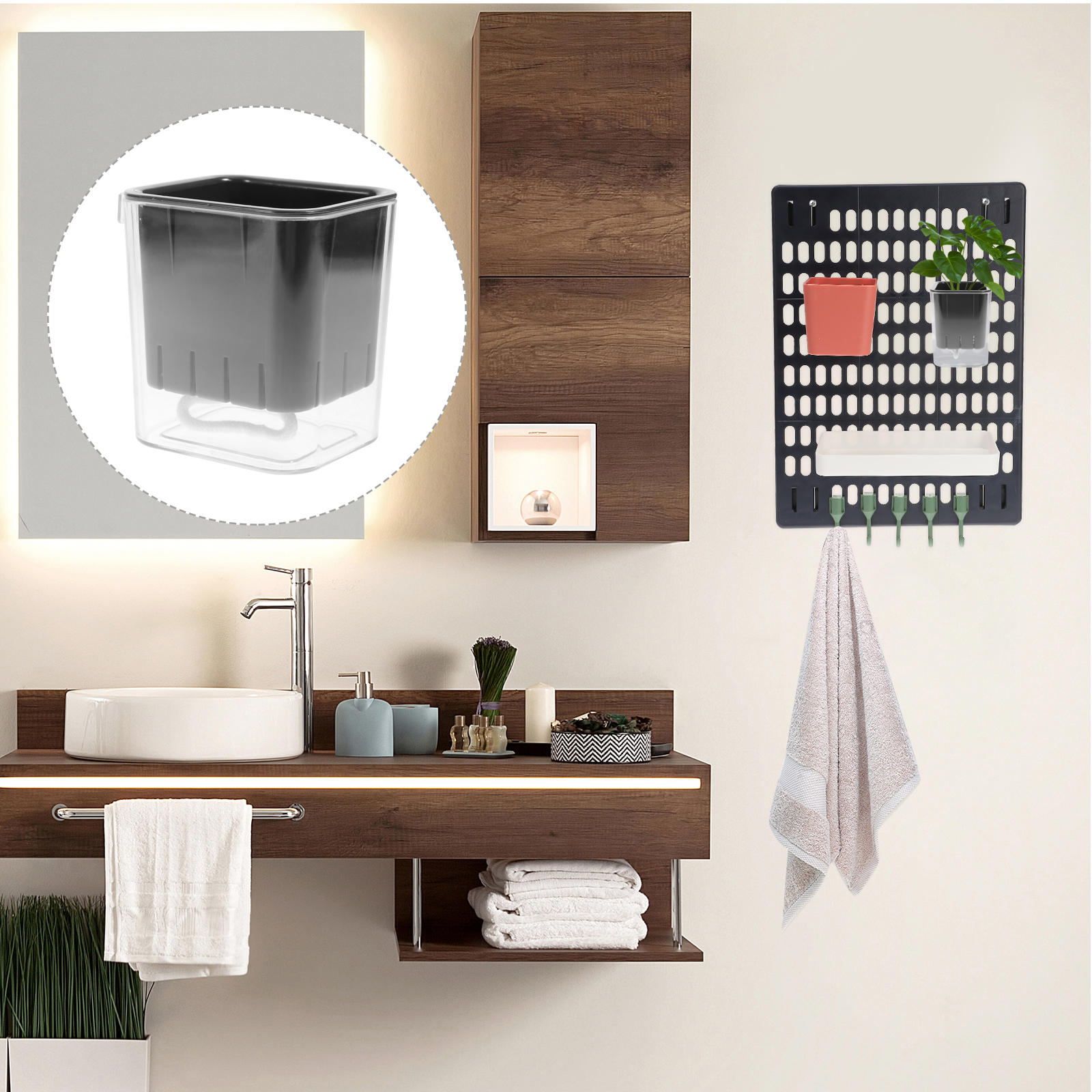ORDDIART Lot de 1 Panneau Perforé Accessoires d'Organisation d'Artisanat Bacs en Plastique Abs pour Panneau Perforé pour Utilisateurs Généraux Usage Domestique