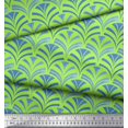 thumbnail image 2 of Soimoi Satin Silk Fabric Scales Geometric Print Fabric by the Yard 42 Inch Wide, 2 of 3