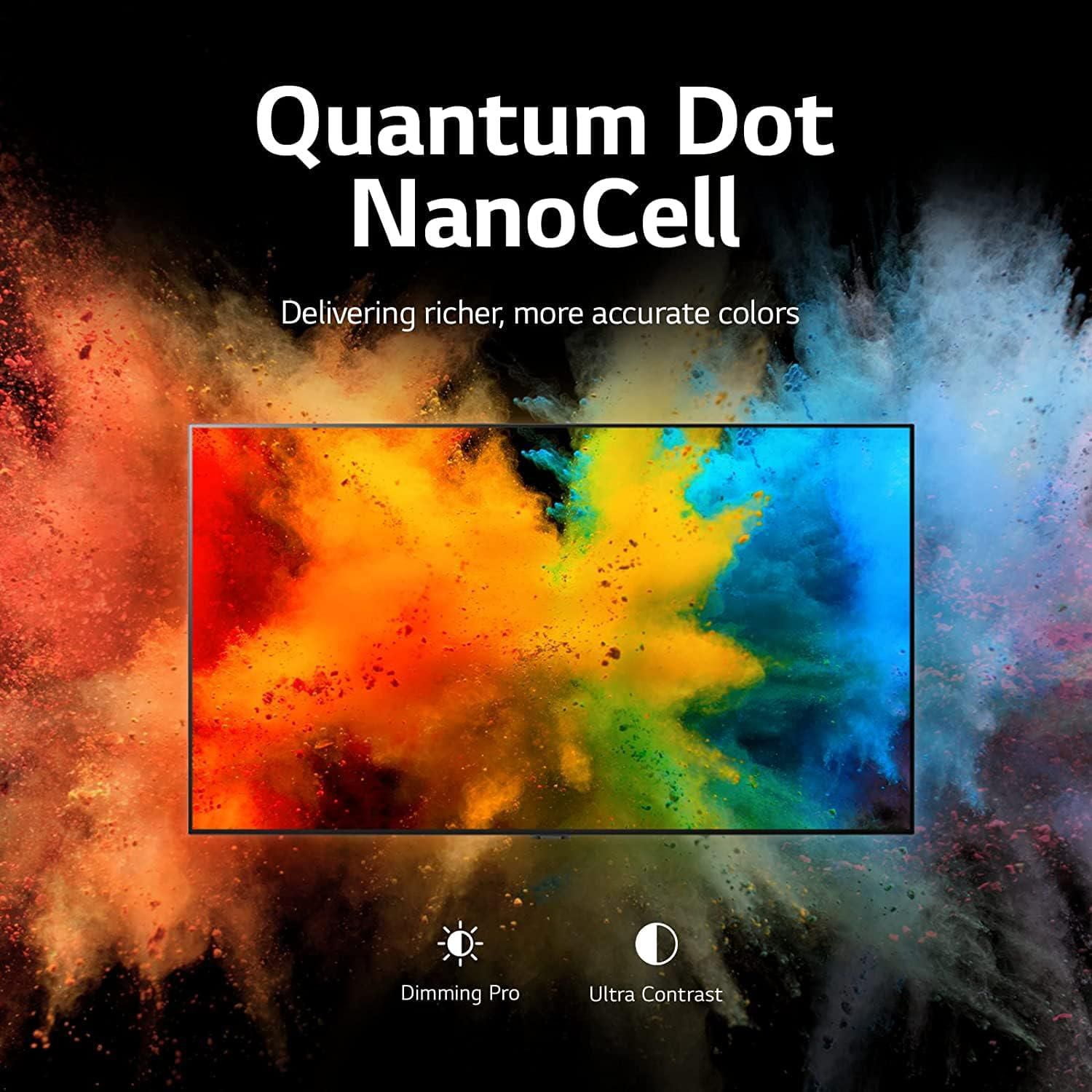 LG QNED80 65-Inch QLED NanoCell 4K Smart TV - Quantum Dot Nanocell, AI-Powered, Alexa Built-In, Gaming, 120Hz Refresh, HDMI 2.1, FreeSync, VRR, Magic Remote, 65" Television (65QNED80URA, 2023)