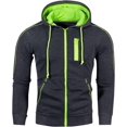 thumbnail image 1 of ORUYROP Sweat à Capuche Zippé pour Hommes, Mode Automne/hiver 2023, Veste Décontractée à Manches Longues, 1 of 4