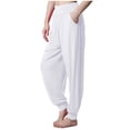 thumbnail image 2 of Dealovy Yoga Pants Womens High Waisted Belly Control Workout Running Sweatpants Solid Color Jogger Trousers, 2 of 5