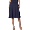 thumbnail image 4 of B91xZ Jupes Longues pour Femmes Jupe en Denim Extensible Super Confortable, Bleu Marine P, 4 of 5