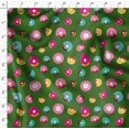 thumbnail image 4 of Soimoi Tissu Satin Modal Vert Imprimé Donuts par Yard 42 Pouces de Large, 4 of 5