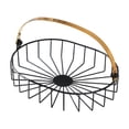 thumbnail image 2 of ZZkhGO Black Iron Fruit Basket, Compact Storage Tray, Sturdy Metal Organizer for Coffee Table Candy Display, 2 of 6