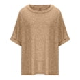 thumbnail image 4 of Plebaso T-Shirts Surdimensionnés pour Femmes Manches Courtes Col Rond T-Shirts d'Été Décontractés Amples Blouses 2025, 4 of 7