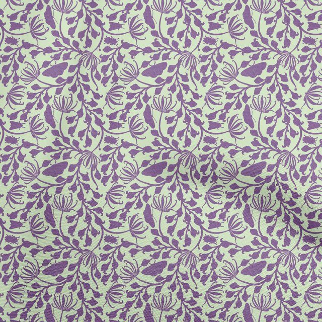 oneOone Cotton Silk Violet Fabric Asian Block Print Craft Projects Decor Fabric Printed By The Yard 42 Inch Wide