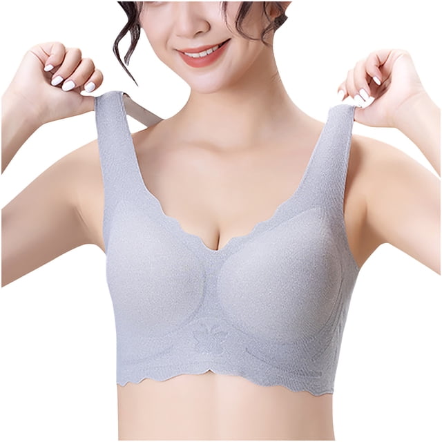 Timegard Womens Plus Size Bras Wireless Seamless Full Coverage Smoothing Comfort Bras Sleep Bralette