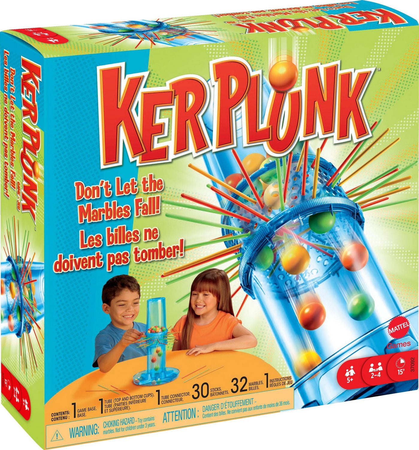 KerPlunk Kids Game, Easy-to-Learn Family Game for 2-4 Players