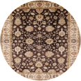 thumbnail image 1 of Ahgly Company Indoor Round Mid-Century Modern Red Brown Oriental Area Rugs, 8' Round, 1 of 6