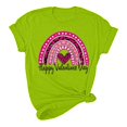 thumbnail image 4 of Meichang Hauts pour Femmes Chemise Tendance de la Saint-Valentin Hauts Mignons Imprimé Cœur Hauts de Vacances Manches Courtes Col Rond Décontracté Chandail Blouses, 4 of 5