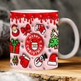 thumbnail image 1 of Aqestyerly Christmas Inflatable Mug Snowman Santa Mug Puffy Coffee Mug Press Gift Holiday Ceramic Mug With Handle HWRETIE, 1 of 5