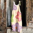 thumbnail image 2 of Pisexur Femmes Summer Casual Combinaisons Dressy Hawaii Print Manches Barboteuses Spaghetti Sangle Réglable en Vrac Short Combinaison avec Poches, 2 of 5