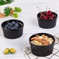 thumbnail image 3 of 8 Oz Ceramic Ramekins,Set of 8 Porcelain Creme Brulee Souffle Ramekins,Stackable Souffle Dishes for Baking, Pudding Custard Cups, Dipping Sauces, Dishwasher and Oven Safe, 3 of 7