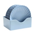 thumbnail image 1 of Ensemble de 10 Pcs de Plats en Os Bleus avec Plateau Alimentaire Bol à Collation Cuisine Table à Manger Assiette à Résidus avec Base pour Restaurants Usage Domestique Bol à Fruits de 6,29 Pouces Assiette à Collation Ensemble de 10 Assiettes et 1 Rangement, 1 of 6